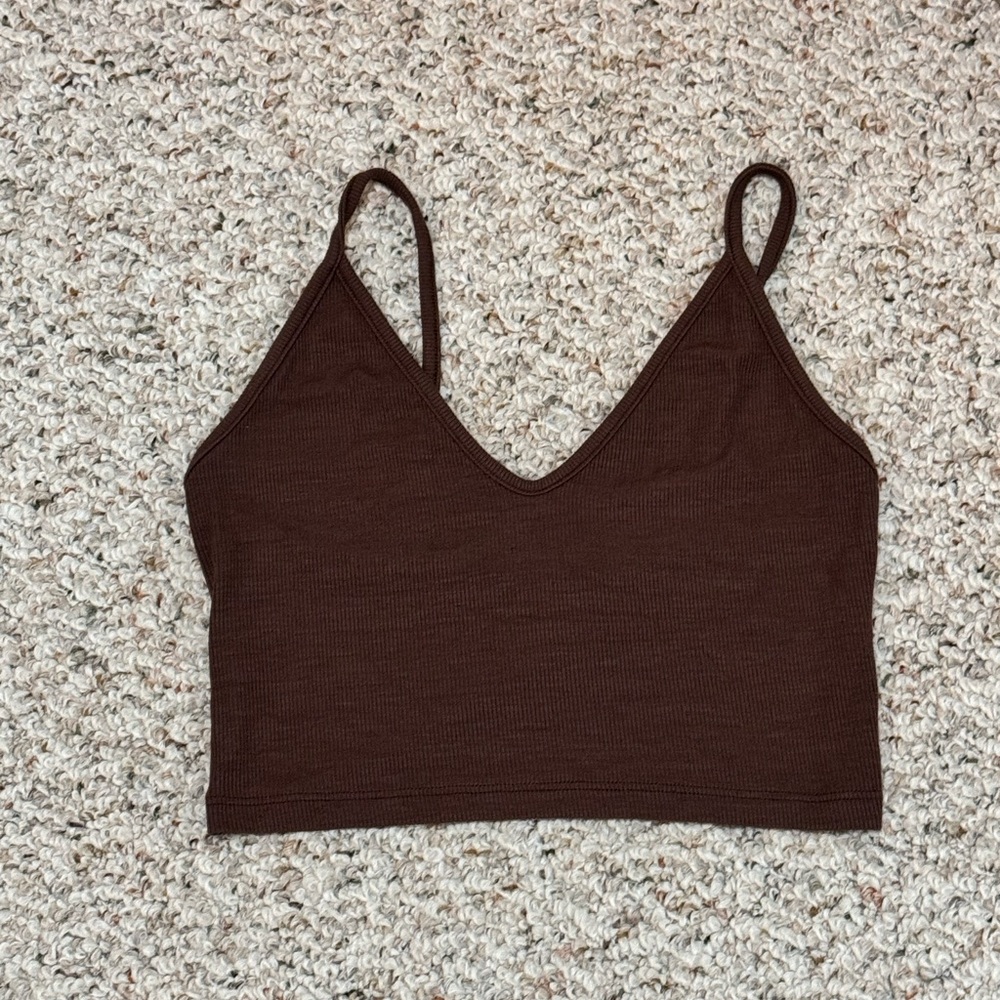 Joah Brown Strappy Tank Brown